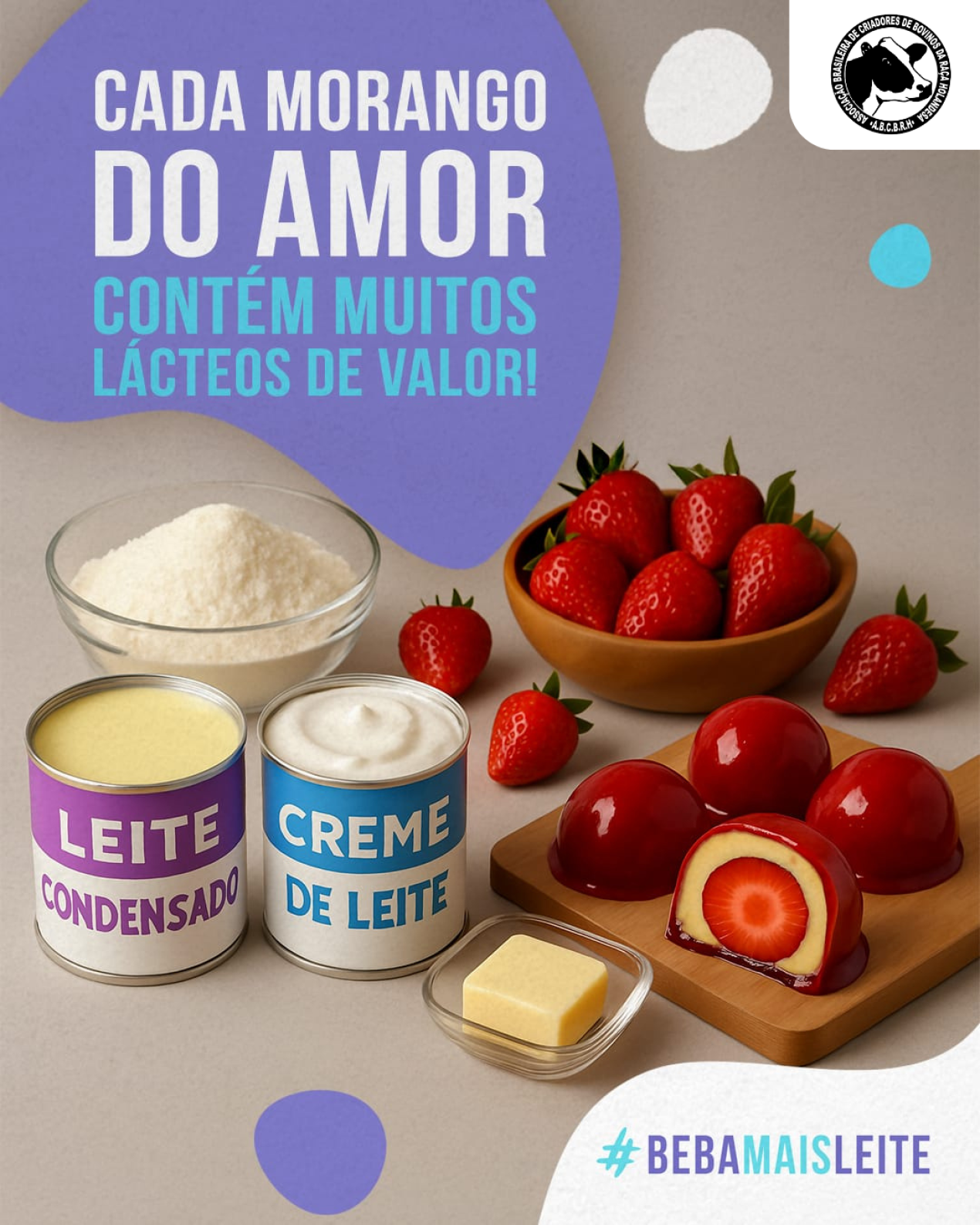 MORANGO DO AMOR ESTÁ NOS LÁCTEOS